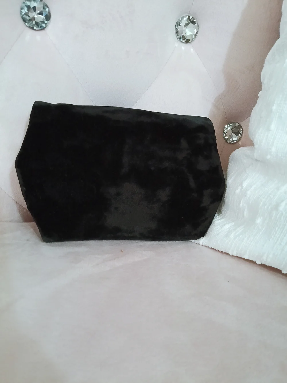 Avon Black Velvet‎ Clutch with Gold Floral Clasp